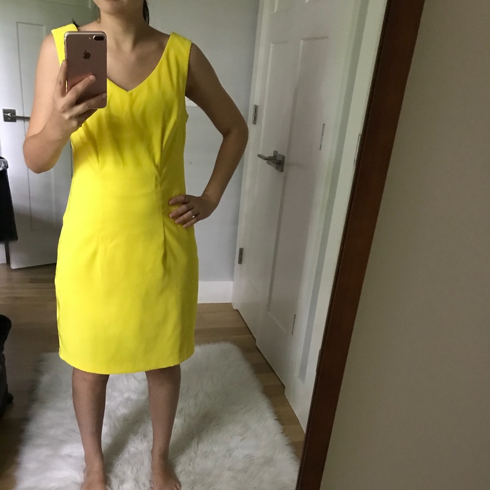 Yellow midi dress